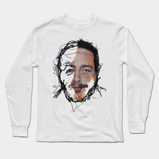 Rather be dead than cool | Notice Me but Stay Away | Painting | Post Malone Nirvana Long Sleeve T-Shirt